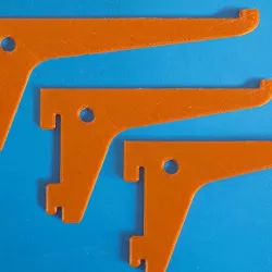 Shelf bracket set for single track slot