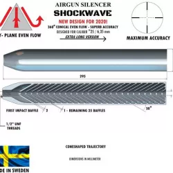 Silencer shockwave caliber 25 295 mm