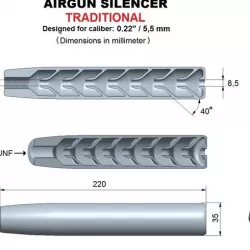 Silencer traditional caliber 22