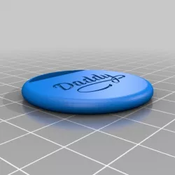 small simple daddy keyring