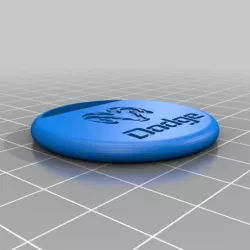 small simple dodge keyring