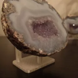 Small Three-Peg Display Stand for Geodes