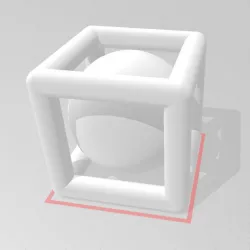 Sphere imprisoned in cube