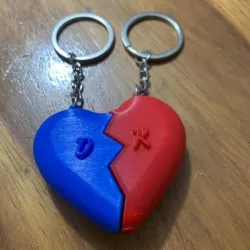Split-heart key ring (no letters)
