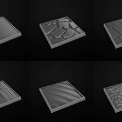 Square Base Miniatures. Peanas Cuadradas Miniaturas