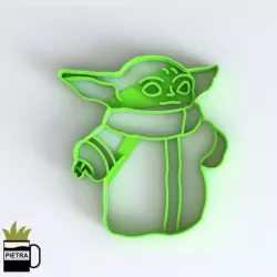 STAR WARS BABY JODA COOKIE CUTTER FONDANT PRINT MODEL 3D