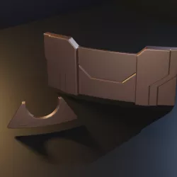 Star Wars Jedi Temple Guard Buckle & Covertec - 3D model for 3D printing