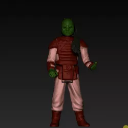 Star-Wars WEEQUAY Kenner Style Action figure STL OBJ 3D