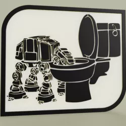 StarWars - ATAT drinks in the toilet bowl