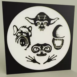 StarWars - Yoda - Alf - ET - Alien