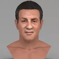 Sylvester Stallone Rocky Balboa bust for full color 3D printing