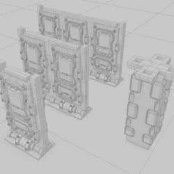 Tabletop Interlocking SciFi Walls and Corners