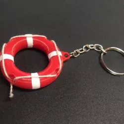 Threaded lifeguard keychain