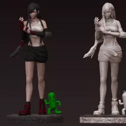tifa lockhart - final fantasy 7 - 3d print figurine statue