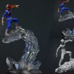 todoroki - my hero academia - mha 3d print statue
