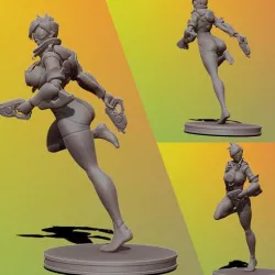 tracer - overwatch 3d print figure 3D