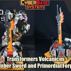 Transformers Volcanicus Ember Sword and Primordial Forge