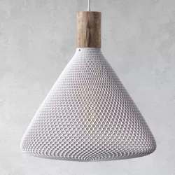 Triangular honeycomb mesh lamp