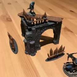 Walkways and deadly spikes terrain for tabletop gaming