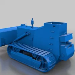 WW2 Armored Caterpillar D-7 bulldozer