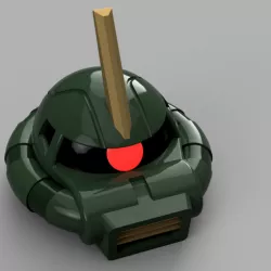 Zaku II Commander Helmet - Gundam