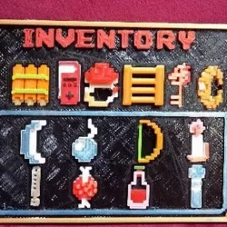 Zelda 8 bits Inventory menu with items