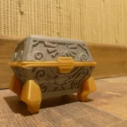 Zelda Skyward Sword goddess chest remix : Separate parts + magnet insert