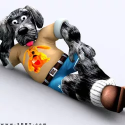 3DRT - Doggy fantasy character2 Low-poly  3D model