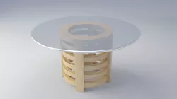 5 Rings Table 3D model