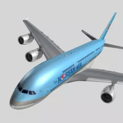 Airbus A-380 Korean Air 3D model