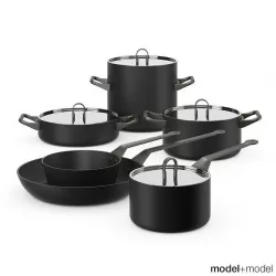 Alessi La Cintura di Orione cookware set 3D model