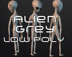 Alien Grey Low-poly  3D model