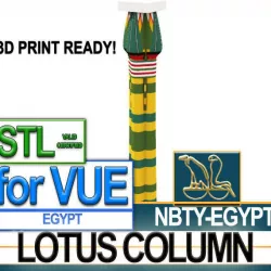 Ancient Egypt Column STL Printable 3D model