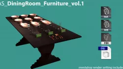 AS DiningRoom furniture vol1 Low-poly  3D model