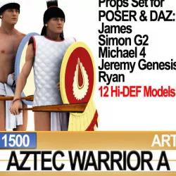 Aztec Warrior A 1500 3D model