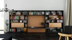 B and B bookcase 25 with books  3D model