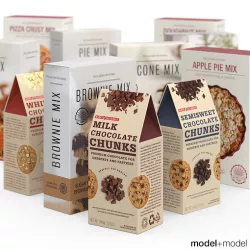 Baking mix boxes 3D model