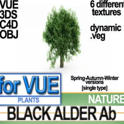 Black Alder Tree Ab Vue Veg Dynamic 3D model