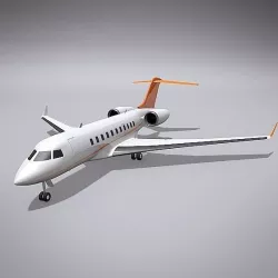 Bombardier 5000 global business jet 3D model