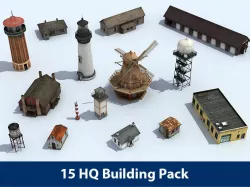 Building Pack 01 Low-poly  3D model