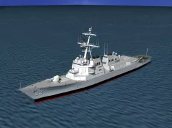 Burke Class Destroyer DDG 62 USS Fitzgerald 3D model