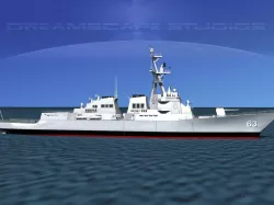 Burke Class Destroyer DDG 63 USS Stethem 3D model