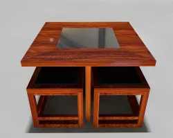 Cafe Table Set 3D model