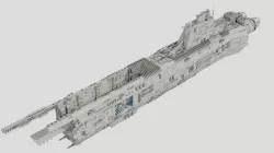 Carrier Spaceship - Saratoga class 3D model