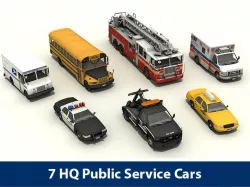 Cars Pack 01 Low-poly  3D model
