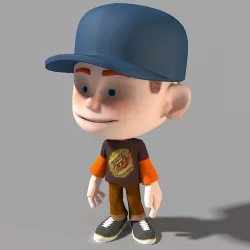 Cartoon Character casual boy 3D model