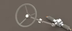 Centered Rack and pinion steering 