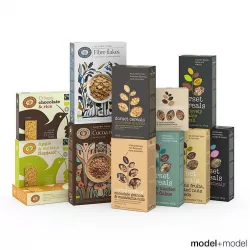 Cereal boxes 3D model
