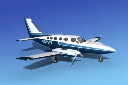 Cessna 414A Chancellor V01 3D model