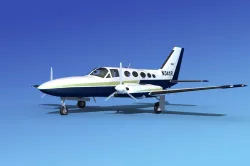 Cessna 414A Chancellor V03 3D model